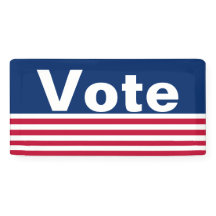 Votar blanco rojo patriótico y azul