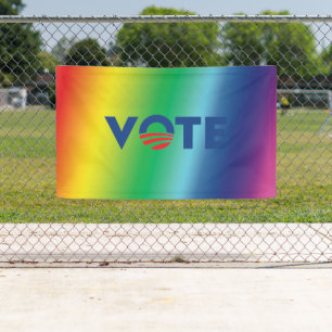 Lona Votar esperanza gradiente arcoiris colores de orgu
