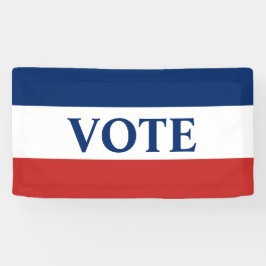 Lona VOTAR franjas rojas blanca y azul