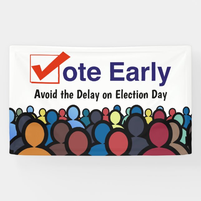 Lona Votar temprano (Horizontal)