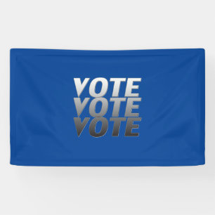 Lona "Votar voto" plata negra gris blanca, azul