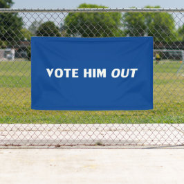 Lona Votarlo por la tipografía audaz moderna azul y bla
