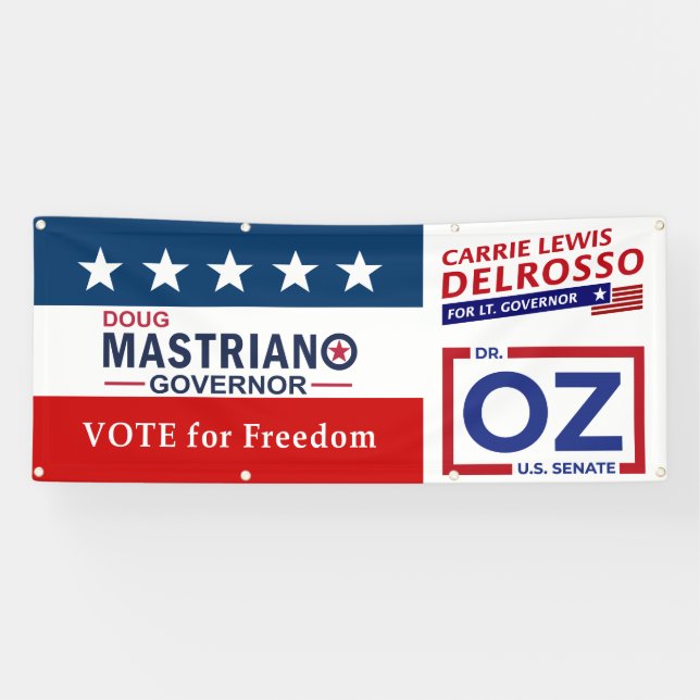 Lona Vote for Freedom with Mastriano, DelRosso & Dr. OZ (Horizontal)