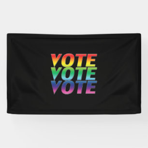 Lona "Vote" Orgullo lgbtq lgbt color de la bandera arco