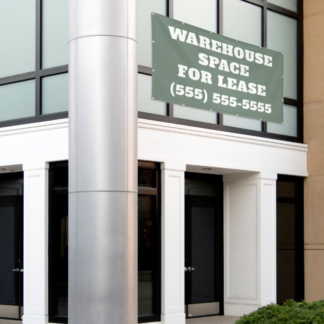 Lona Warehouse Space for Lease Banner (Edificio exterior)