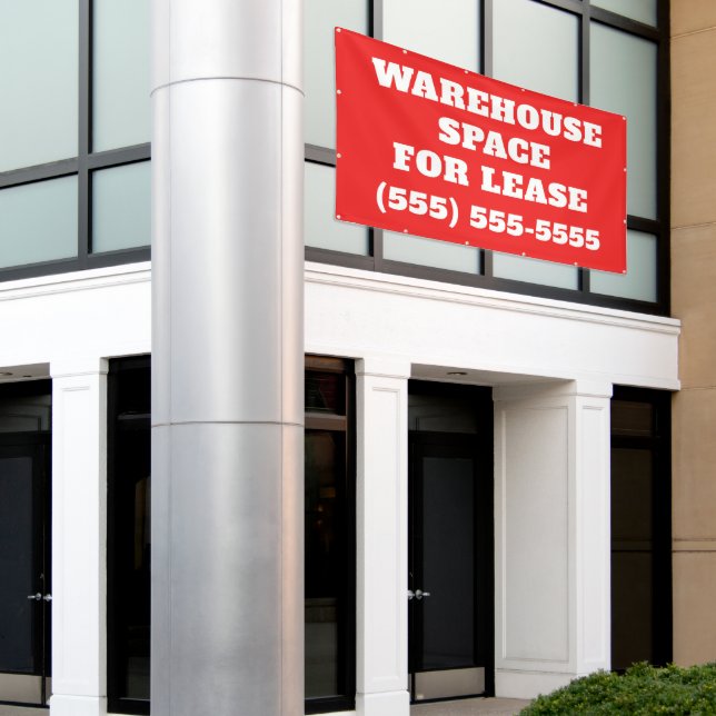 Lona Warehouse Space for Lease Banner (Edificio exterior)