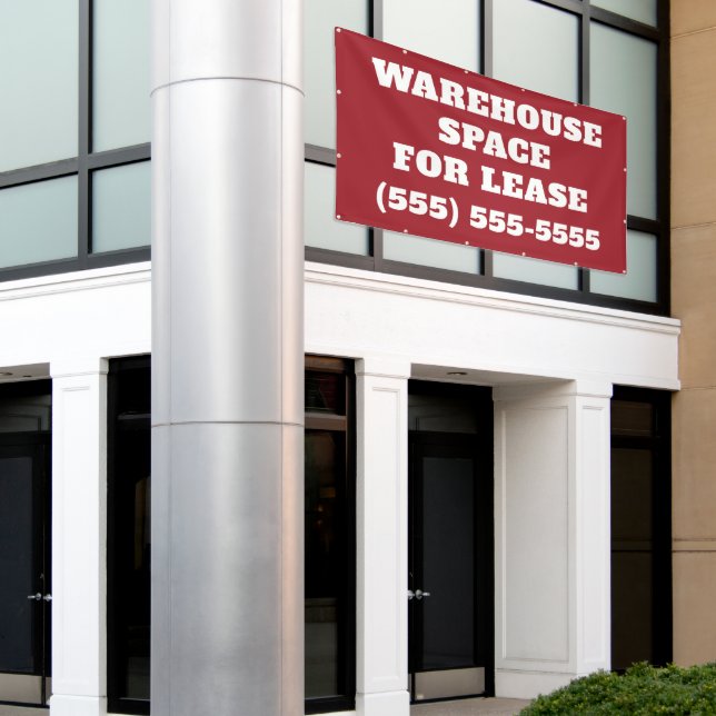 Lona Warehouse Space for Lease Banner (Edificio exterior)