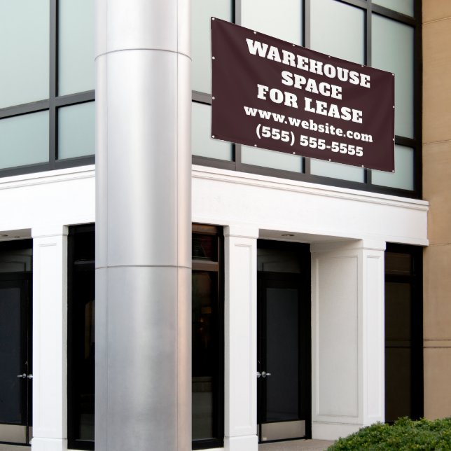 Lona Warehouse Space Lease Banner (Edificio exterior)