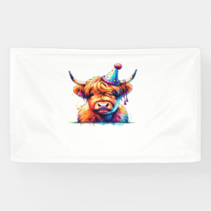 Lona Watercolor Scottish Highland Cow Birthday Essentia
