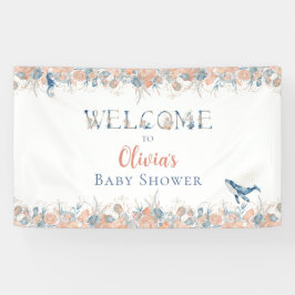 Lona Watercolor Under the Sea Whale Baby Shower Welcome