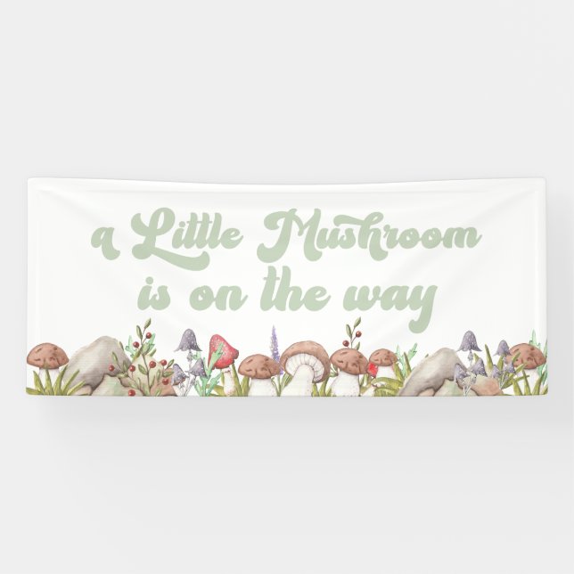 Lona Watercolor Woodland Mushroom Baby Shower (Horizontal)