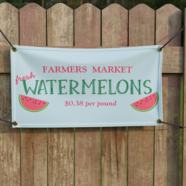 Lona Watermelon Para Vender Banner De Negocio Publicita (Be the envy of your fellow farmers and snag yourself a banner that's as fresh as your produce!)