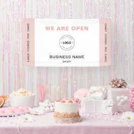 Lona We Are Open Bakery Business Logo