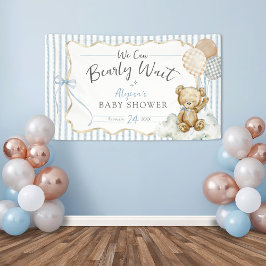Lona We Can Bearly Wait Teddy Bear Blue Baby Boy Shower