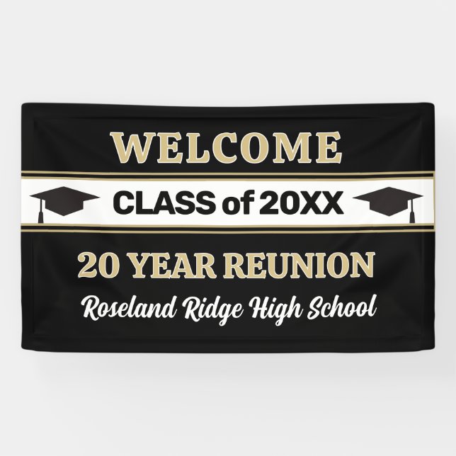 Lona Welcome 20 yr Class Reunion Banner (Horizontal)