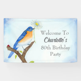 Lona Welcome Any Age Happy April Birthday with Bluebird