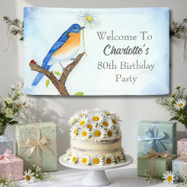 Lona Welcome Any Age Happy April Birthday with Bluebird