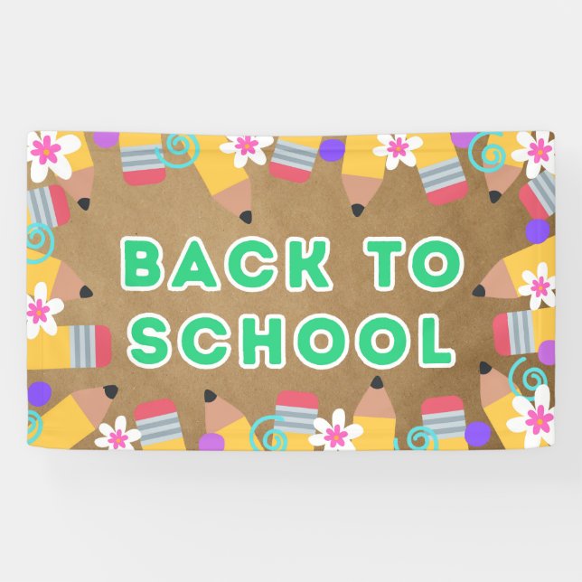 Lona Welcome Back to School Classroom Poster Banner (Horizontal)