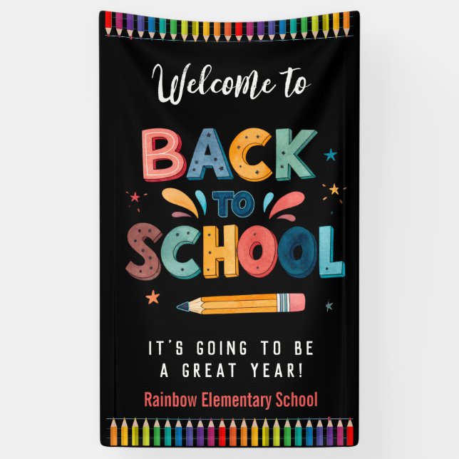 Lona Welcome back to school  , First day of school (Vertical)