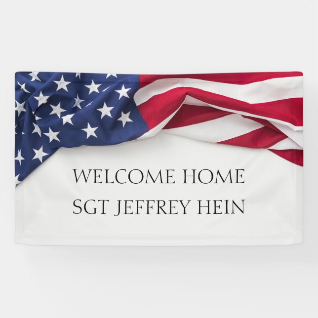 Lona Welcome Home American Flag Military Celebration (Horizontal)
