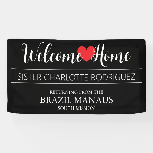 Lona Welcome Home Elegant Missionary Banner (Horizontal)