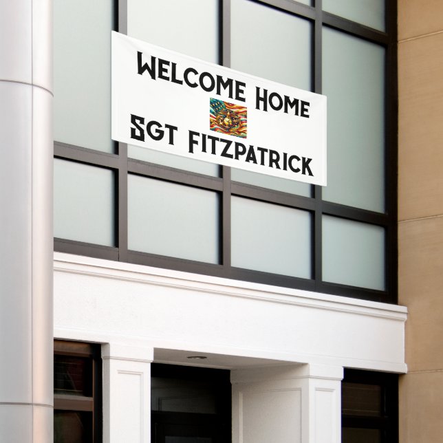 Lona Welcome Home USMC Customizable Patriotic Banner (Edificio exterior)