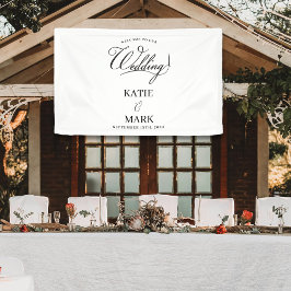 Lona Welcome To Our Wedding Calligraphy Hanging