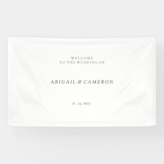 Lona "Welcome to the wedding of..." Wedding Banner (Horizontal)