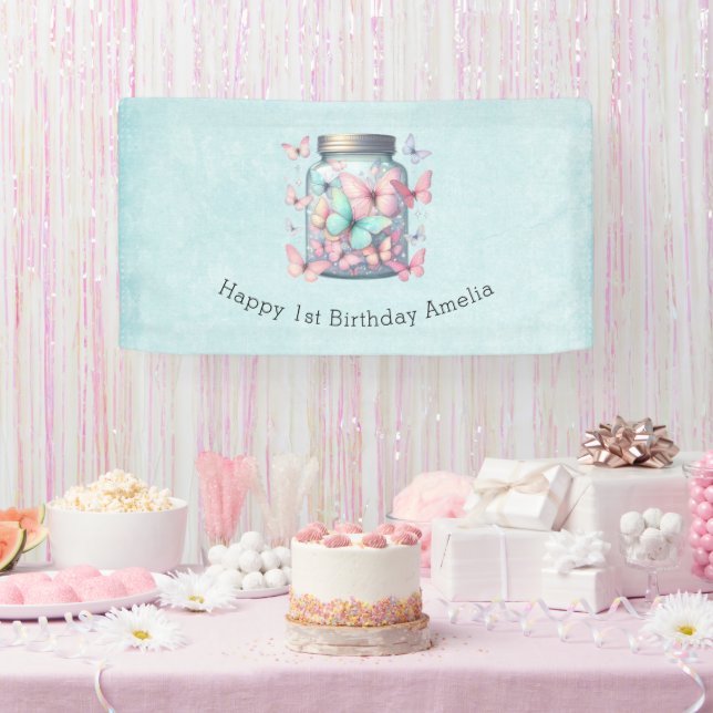 Lona Whimsical Butterflies in a Jar Birthday (Fiesta)