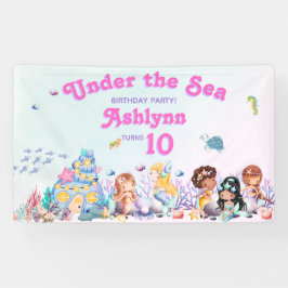 Lona Whimsical & Elegant cute Kawaii Mermaid Birthday