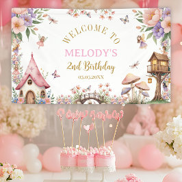 Lona Whimsical Flower Fairy 2nd birthday Banner