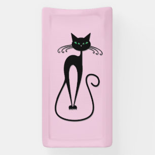 Lona Whimsical Skinny Black Cat Rosa