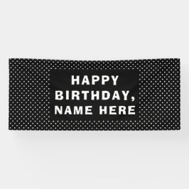 Lona White Polka Dots Happy Birthday