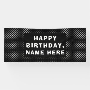 Lona White Polka Dots Happy Birthday