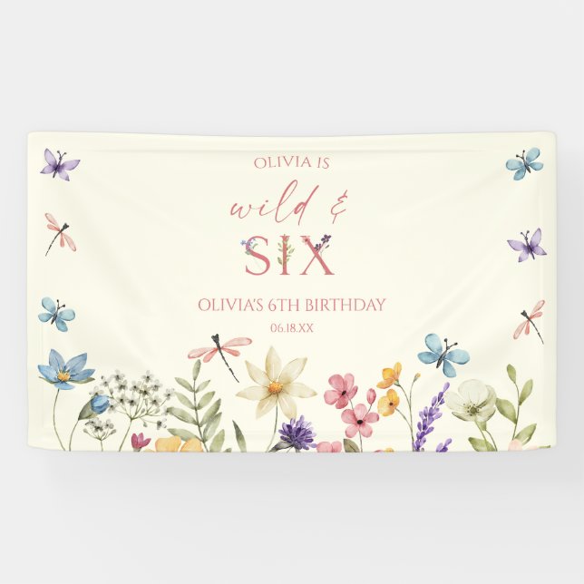 Lona Wild and Six Wildflower 6th Birthday Party (Horizontal)