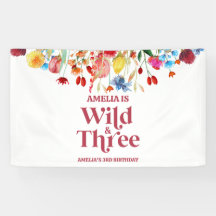 Wild and Three Wildflower Tercer Fiesta de cumplea