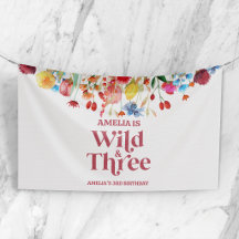 Wild and Three Wildflower Tercer Fiesta de cumplea
