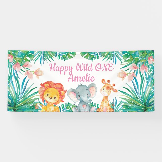 Lona Wild One Birthday banner backdrop (Horizontal)