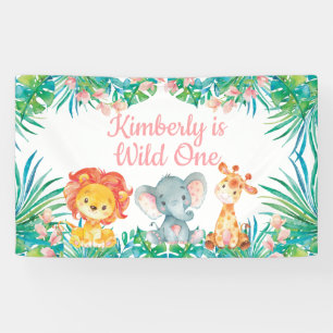 Lona Wild One Birthday personalized banner