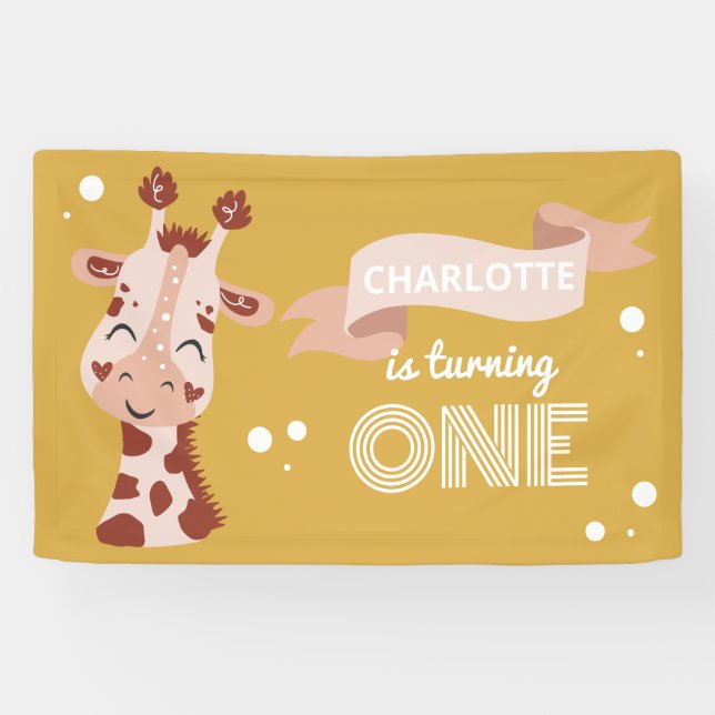 Lona Wild One Fiesta Animal Giraffe (Horizontal)