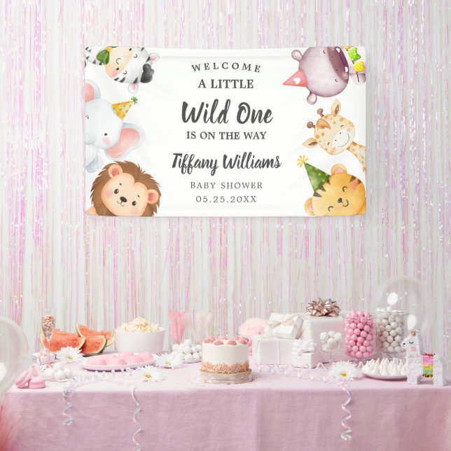 Lona Wild One Jungle Safari Baby Shower Party (Fiesta)