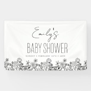 Lona Wildflower Boho Baby Shower Modern Elegant