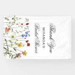 Lona Wildflower Elegante Agradecimiento Despedida de So