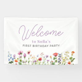 Lona Wildflower Floral 1st Birthday Welcome