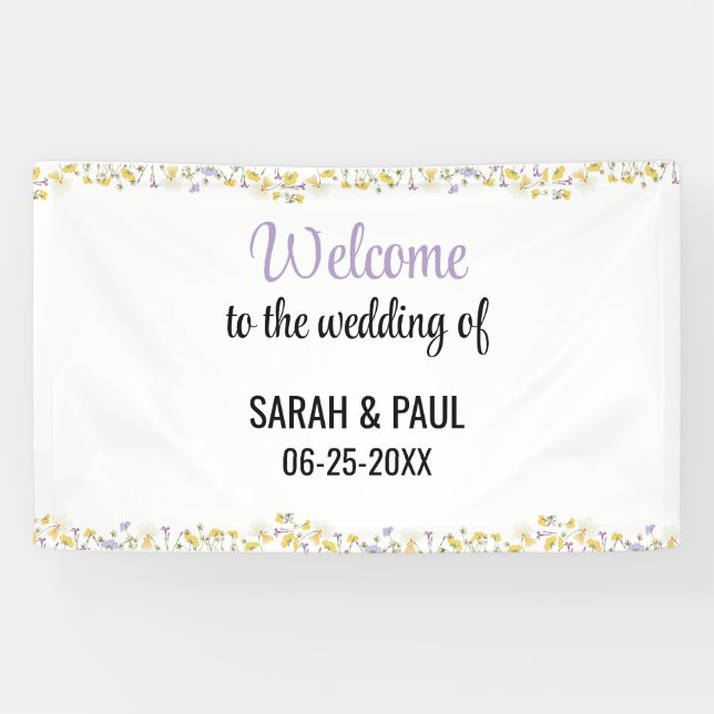 Lona Wildflower Lavender and Yellow Wedding (Horizontal)