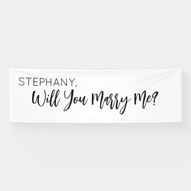 Lona Will you Marry Me Proposal Sign banner backdrop (Horizontal)