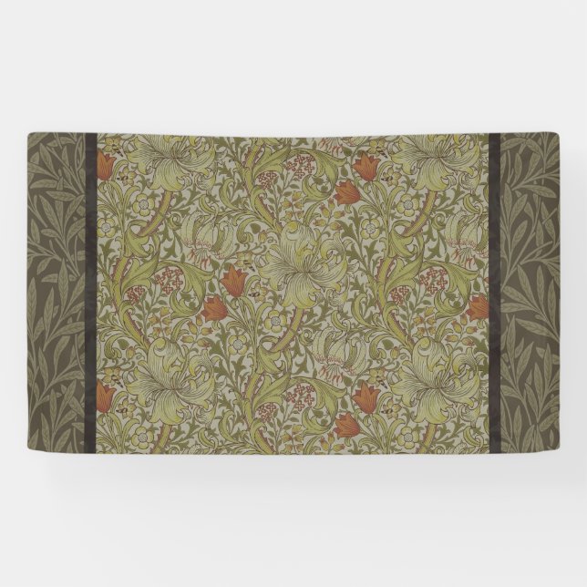 Lona William Morris Floral lily sauce diseño de impresi (Horizontal)