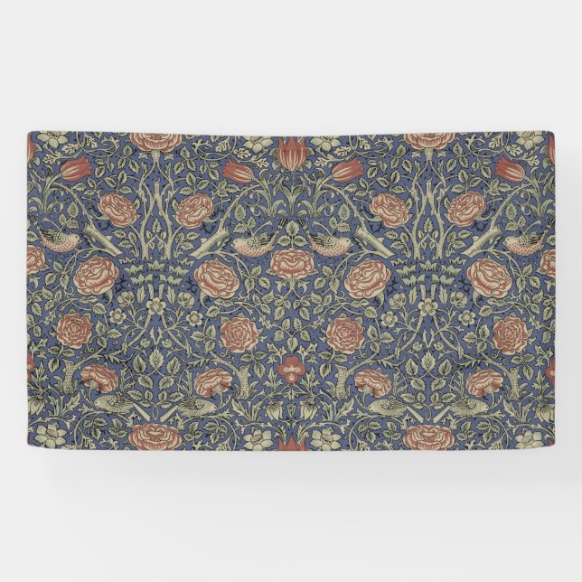 Lona William Morris Tudor Rosa Wallpaper (Horizontal)