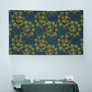 Lona William Morris Uva y Vid Rojo Verde Azul