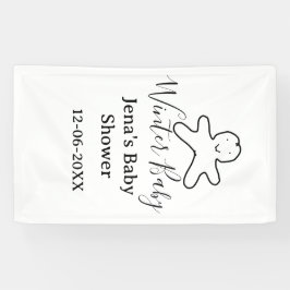 Lona Winter baby shower cookie black scribble hand-draw